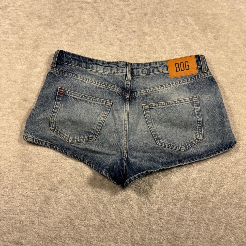 BDG Denim Shorts Womens 31 Blue Light Wash Mid Rise OB2160631 Urban Outfitters